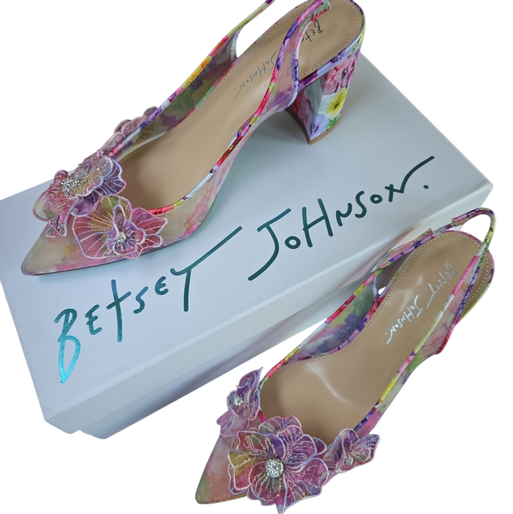 Betsey Johnson Floral Women's Heels - Multicolor - Picture 1 of 6